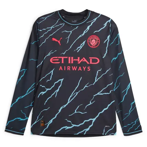 Camiseta Manchester City 3ª 2023/2024 Manga Larga